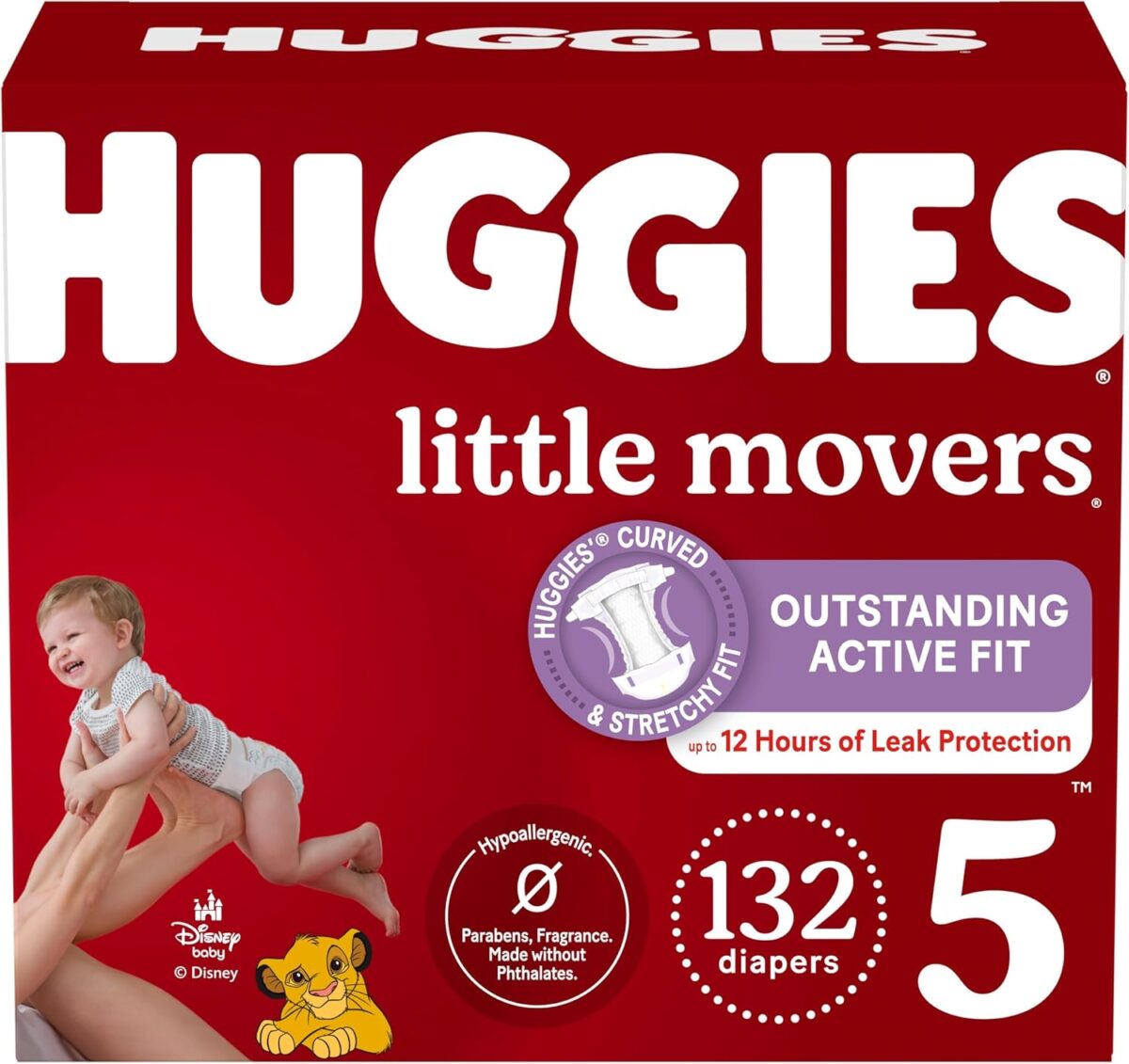 Huggies Size 5 Diapers, Little Movers Baby Diapers, Size 5 (27+ lbs), 132 Count (2 Packs of 66), Packaging May Vary - Image 2