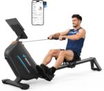 MERACH Rowing Machines for Home, Powerful Electromagnetic Row Machine with 51.2" Extended Rail, 16-Level Handle Resistance Adjustment Rower, 350 LBS Load Capacity, Ergonomic Comfort Seat, Easy Storage - Image 2
