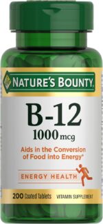 Nature's Bounty Vitamin B12 1000 mcg Supplements, Supports Energy Metabolism, 200 Ct - Image 2