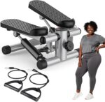 OLIXIS Steppers for Exercise at Home Workout Equipment, Mini Stepper Exercise Machine for Senior Citizens, Twist Stepper with Resistance Bands, Cardio Weight Loss Equipment Home Fitness - Image 2
