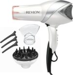 REVLON Infrared Hair Dryer with Diffuser & Concentrator - Ionic Ceramic Blow Dryer for Frizz Control, Shine, Soft Hair & Moisture Protection - 1875W Professional Salon-Quality (White) - Image 2