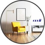 Round Mirror, Black Round Mirror 24 inch, Circle Wall Mirrors Metal Frame, Circular Mirrors for Wall, Living Room, Bathroom, Vanity, Entryway, Hallway. - Image 2