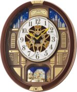 SEIKO Melodies in Motion Wall Clock, Nighttime City Skyline - Image 2