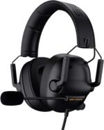 SENZER SG500 Surround Sound Pro Gaming Headset with Noise Cancelling Microphone - Soft Memory Foam Padding - Portable Foldable Headphones for PC, PS4, PS5, Xbox One, Switch - Black - Image 2