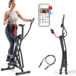 Sunny Health & Fitness Smart Air Walk Elliptical, Foldable Machine w/ 30-INCH Stride, Cardio Cross Trainer Glider for Home Exercise, Free SunnyFit App Bluetooth Link, Optional Adjustable Resistance - Image 2