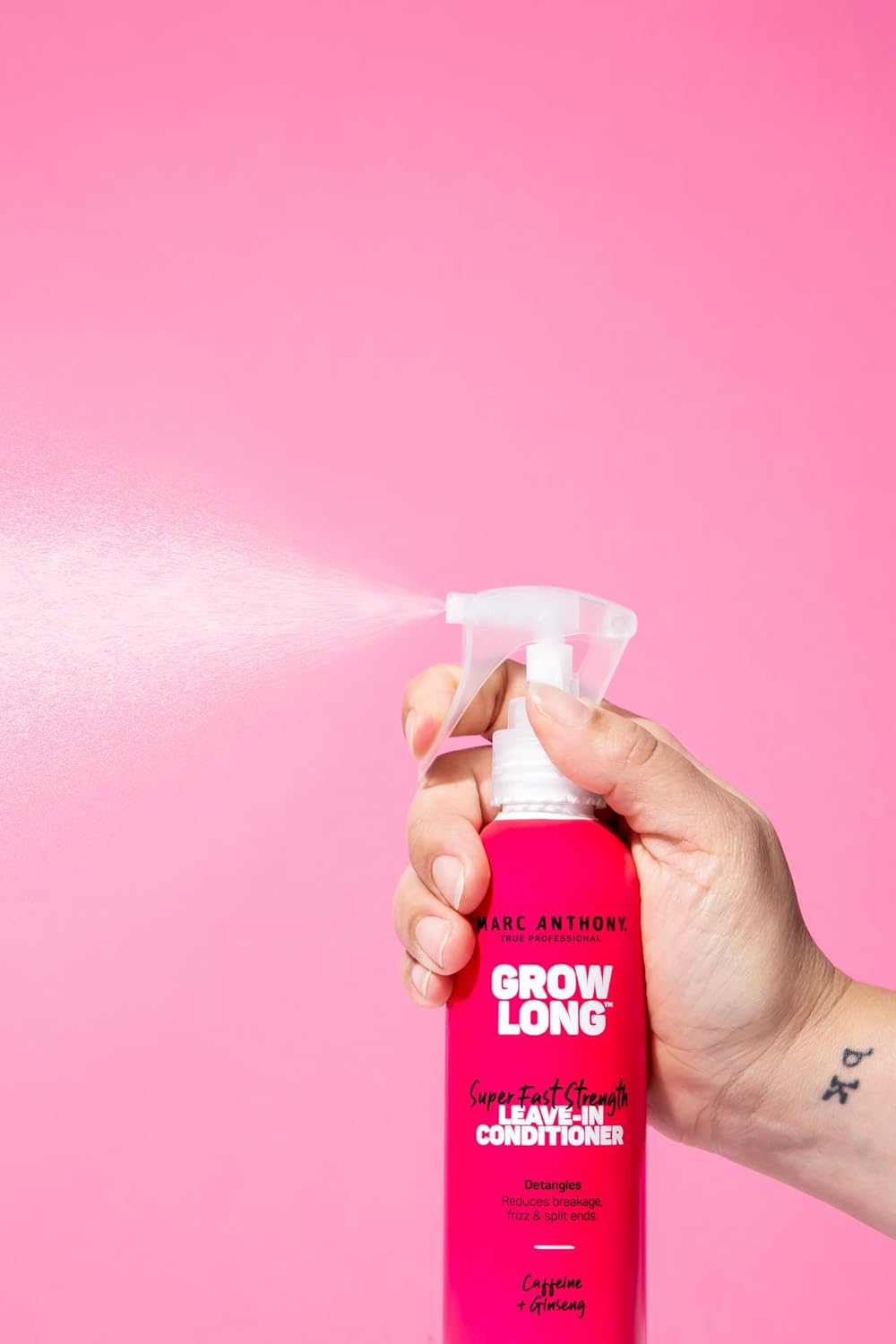 Marc Anthony Leave-In Conditioner Spray & Detangler, Grow Long Biotin - Anti-Frizz Deep Conditioner For Split Ends & Breakage - Vitamin E, Caffeine & Ginseng for Curly, Dry & Damaged Hair - Image 4