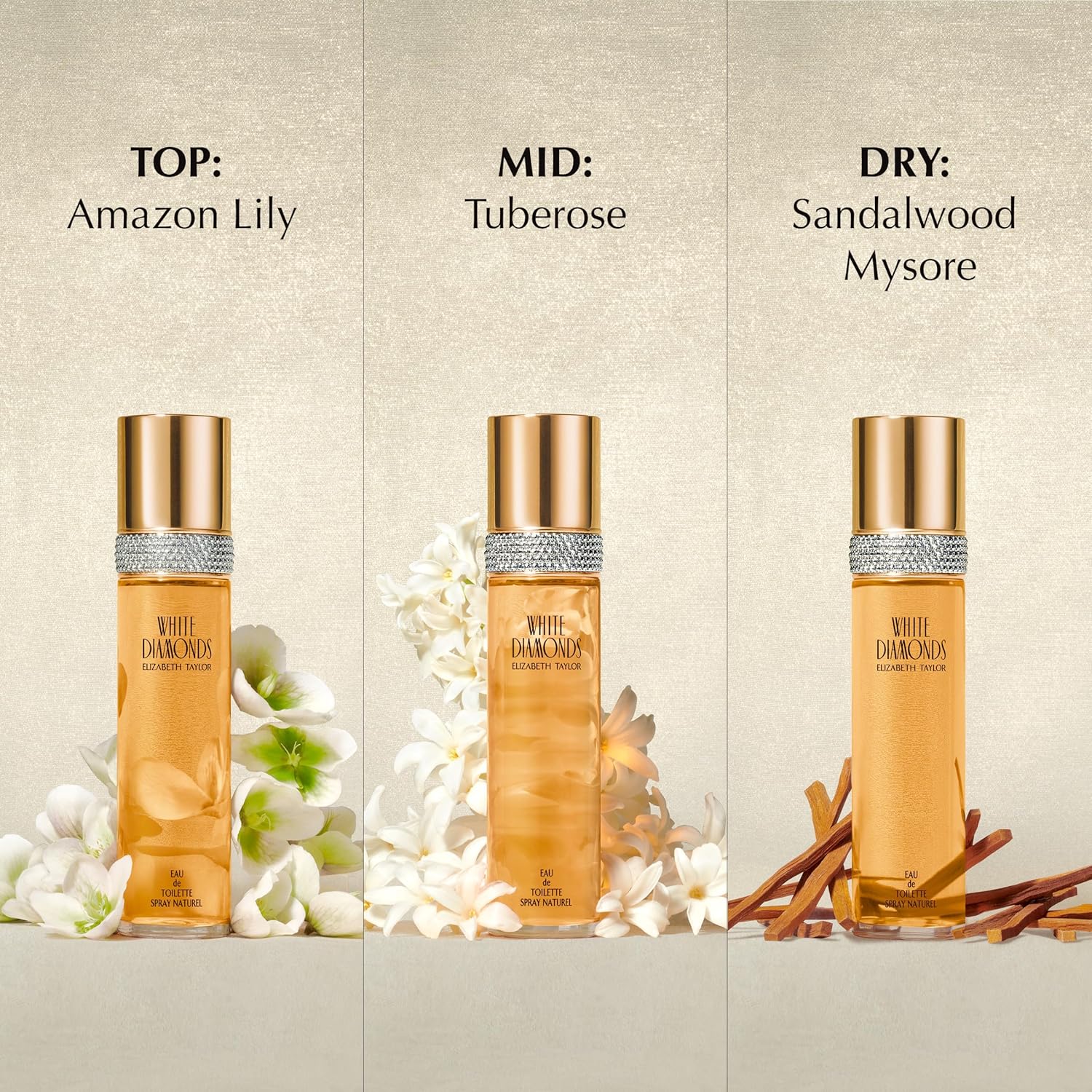 Elizabeth Taylor White Diamonds Women's Perfume, Long-Lasting Floral Fragrance for Her, Eau de Toilette EDT Spray, 3.3 fl oz - Image 4