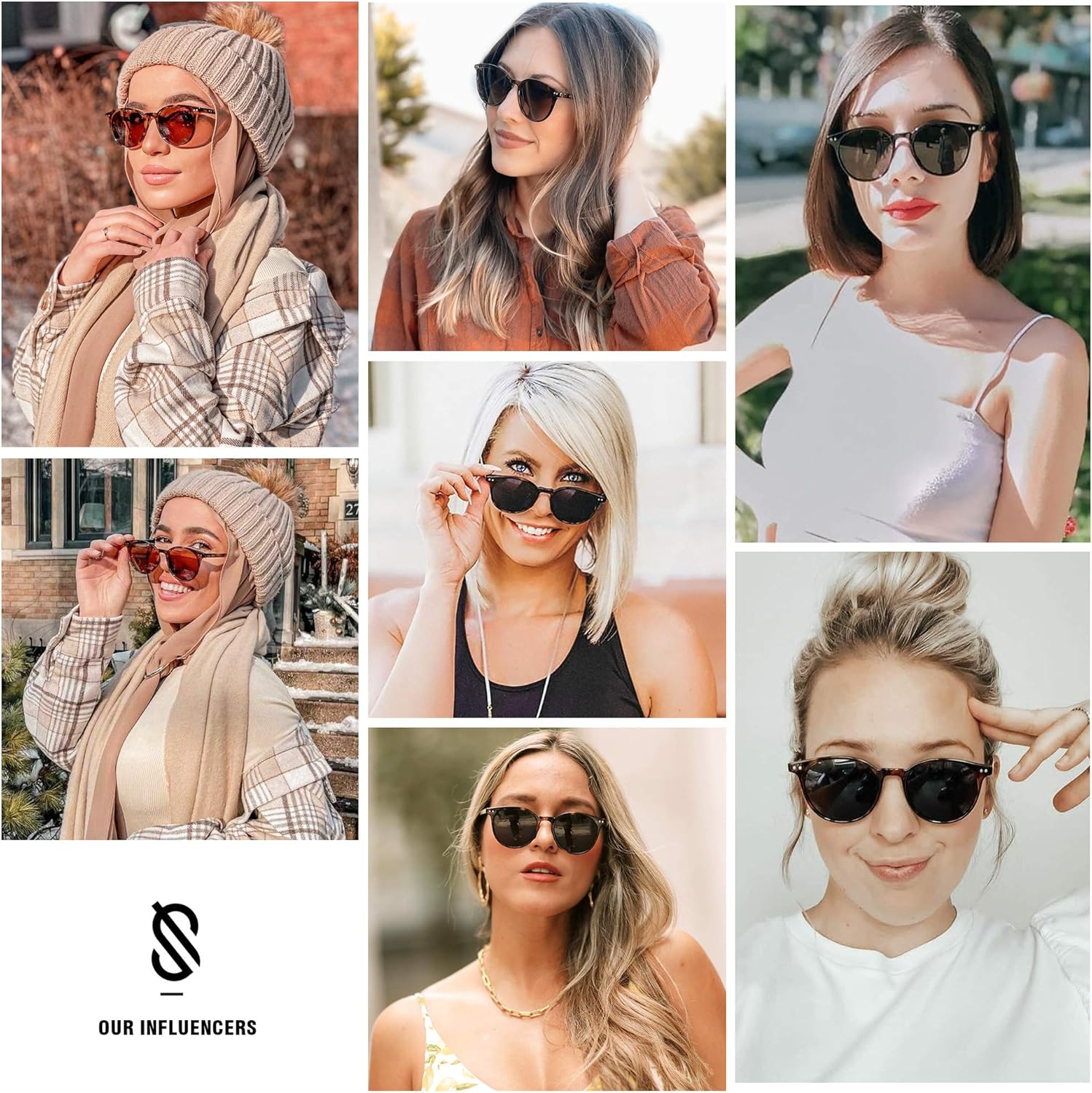 SOJOS Small Round Classic Polarized Sunglasses for Women Men Vintage Style UV400 Lens MAY SJ2113 - Image 4