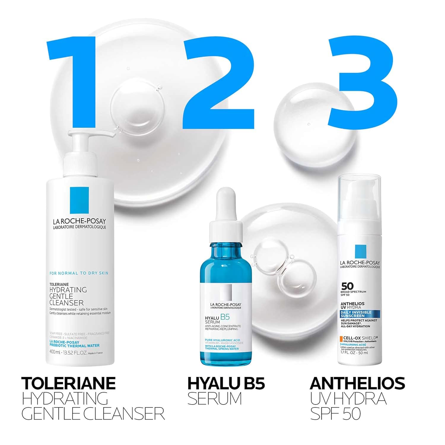 La Roche-Posay Hyalu B5 Pure Hyaluronic Acid Serum for Face, Vitamin B5 + Hyaluronic Acid + Madecassoside, Hydrating Serum Visibly Plumps Skin, Sensitive Skin Safe, Anti Aging, Oil-Free - Image 9