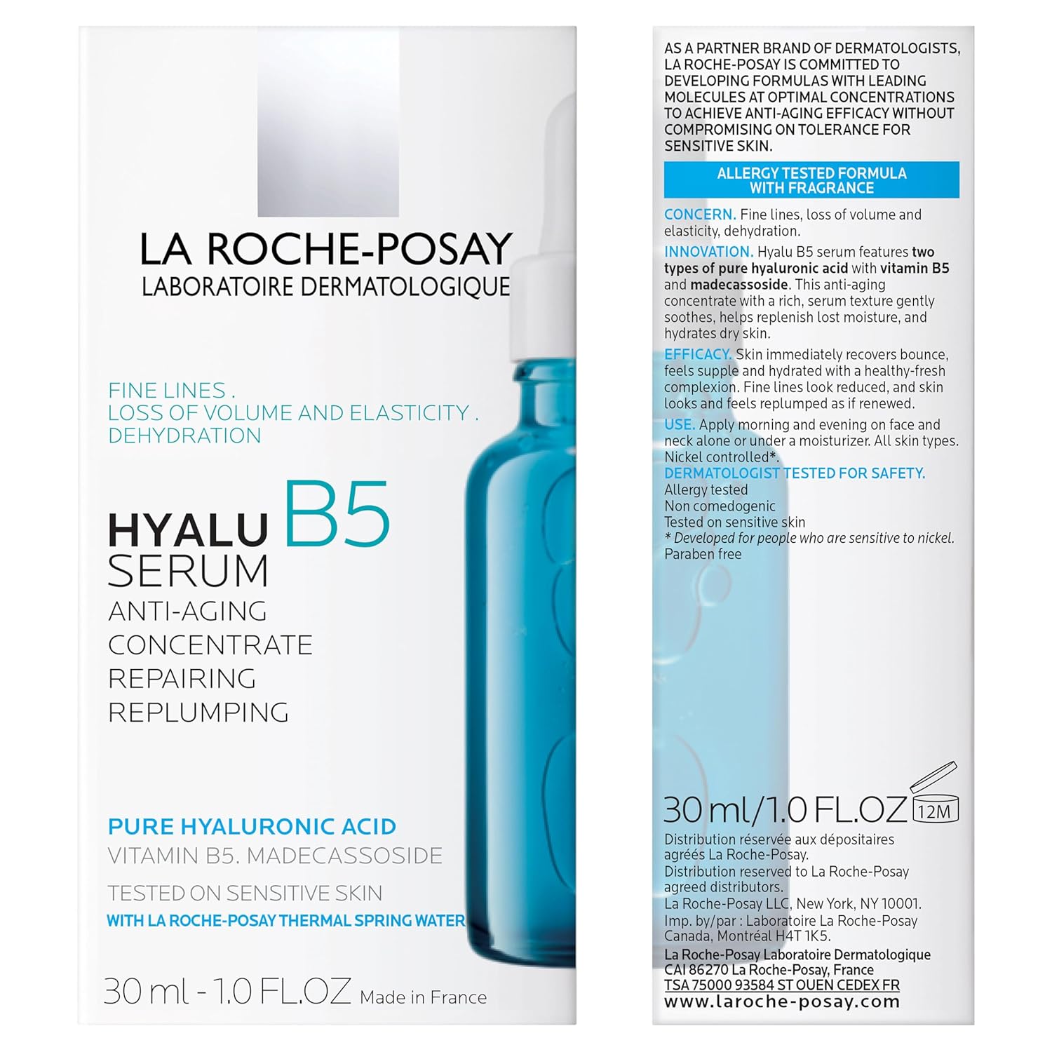 La Roche-Posay Hyalu B5 Pure Hyaluronic Acid Serum for Face, Vitamin B5 + Hyaluronic Acid + Madecassoside, Hydrating Serum Visibly Plumps Skin, Sensitive Skin Safe, Anti Aging, Oil-Free - Image 11