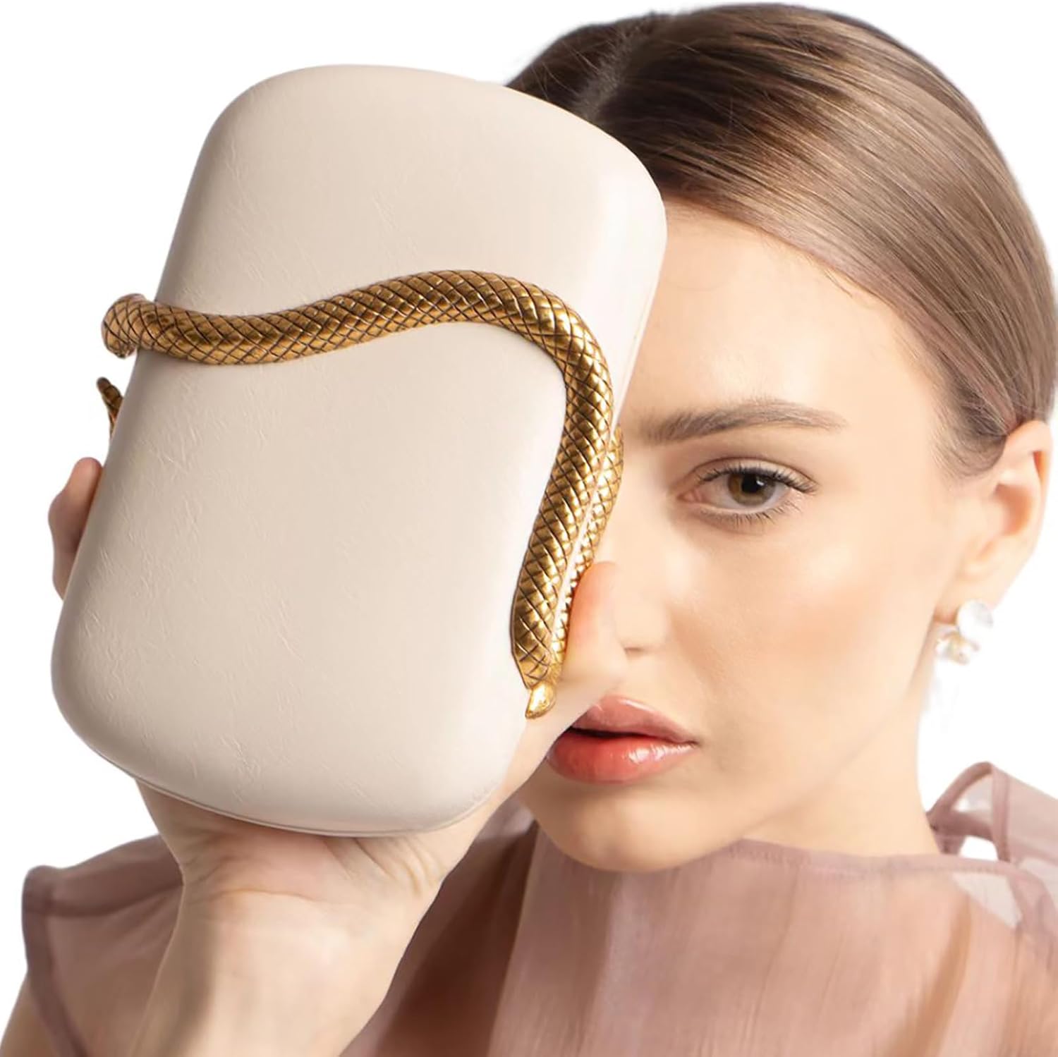 PU Leather Wedding Evening Bag Formal Clutch Purse for Women with Snake - Image 6