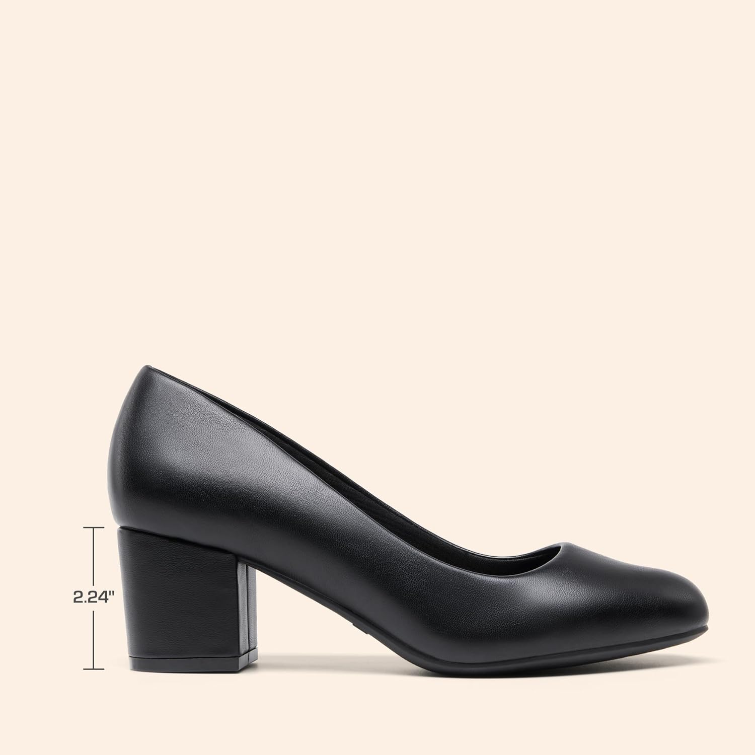 DREAM PAIRS Women's Pumps Low Chunky Block Heel Dress Shoes Closed Round Toe Comfortable Heels - Image 3