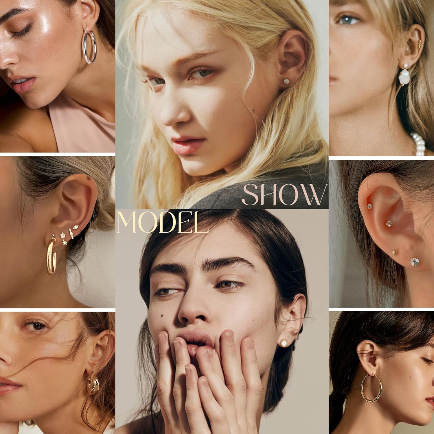 84 Pairs Gold Stud Earrings Set for Women Multipack, Fashion Pearl Cubic Zirconia Butterfly Earrings Packs Piercings, Hypoallergenic Stud Hoops Earrings for Gift - Image 3