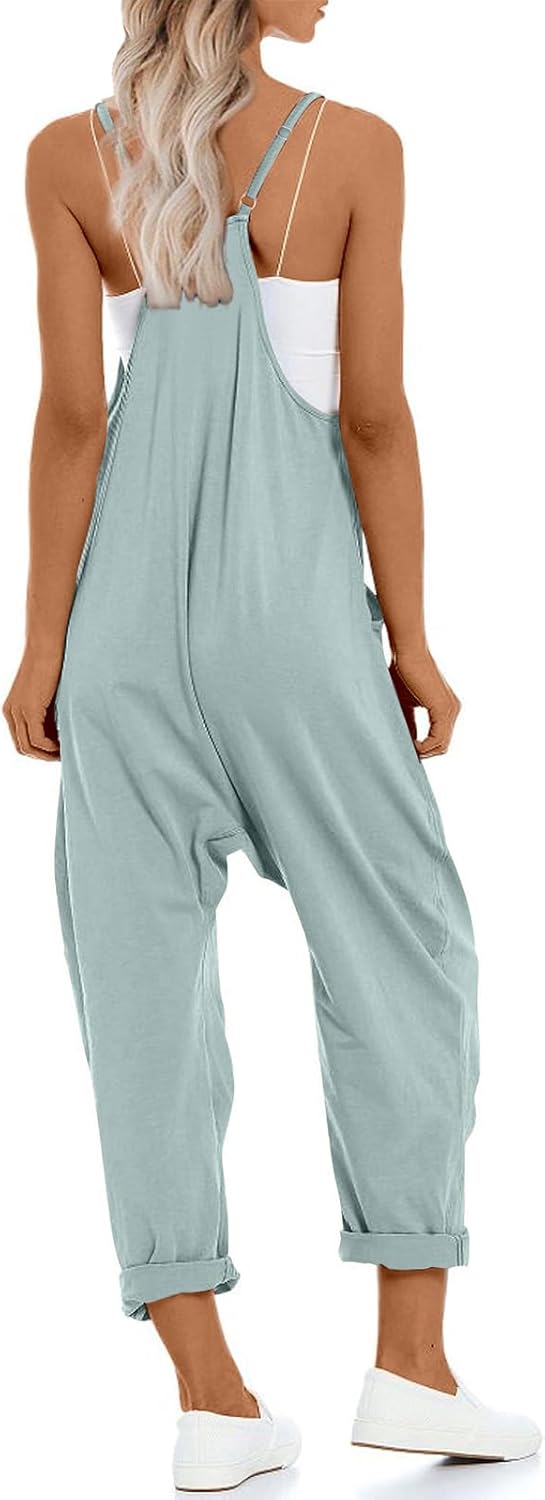 UNIANKIYA One Piece Jumpsuits for Women Casual Overalls Sleeveless Strap Rompers Travel Vacation Outfits Fall Fashion Clothes - Image 3