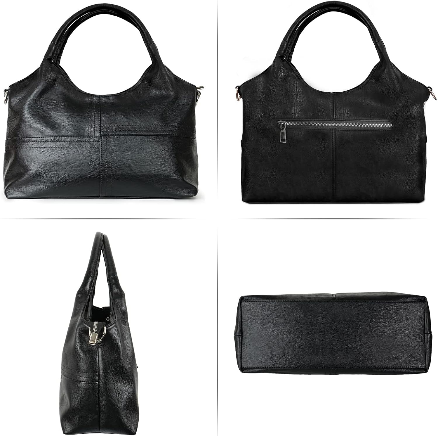 KOGTLA Vegan Leather Purses for Women with Detachable Satchel Strap, Ladies Handbags, Tote Hobo Bags with Top Handle - Image 4