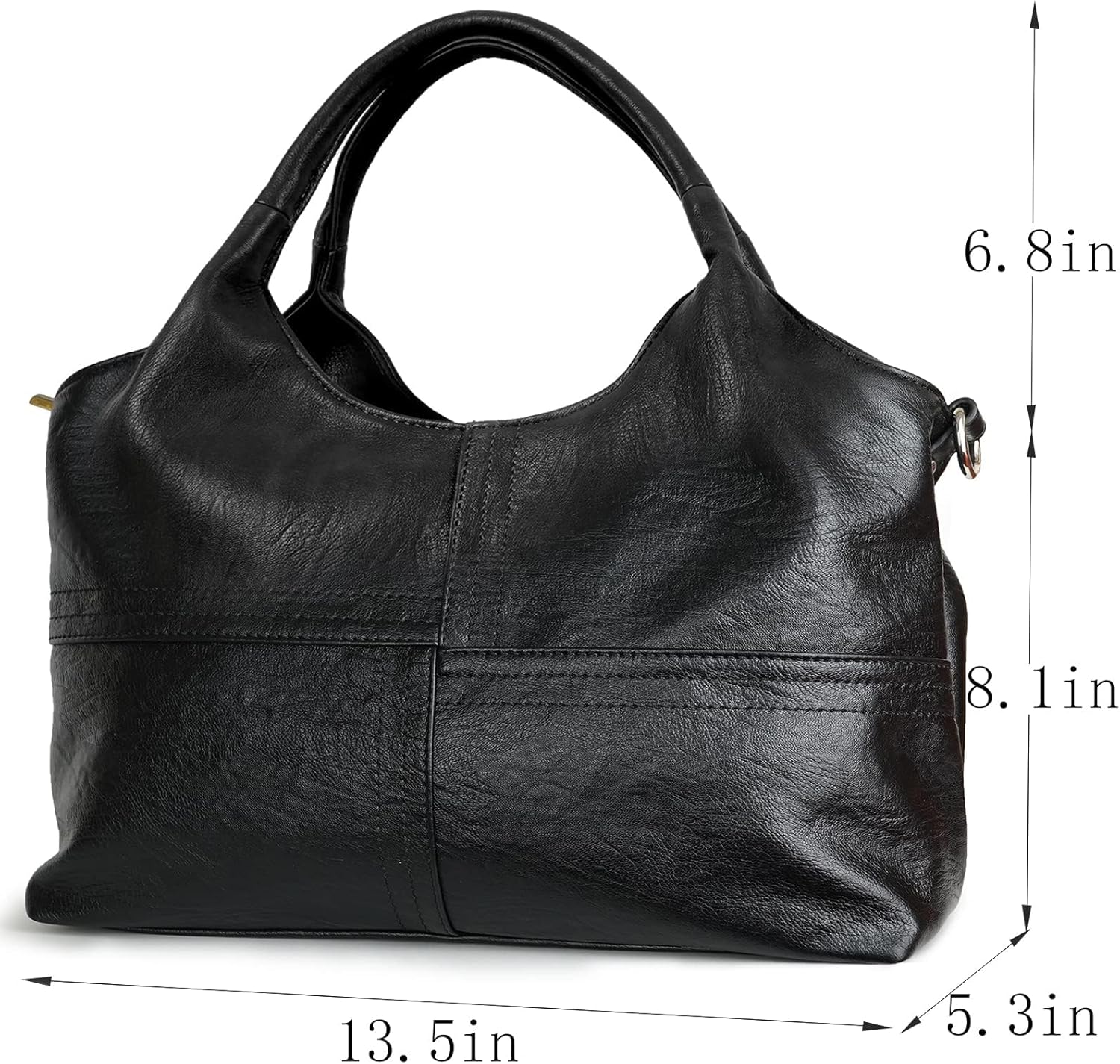 KOGTLA Vegan Leather Purses for Women with Detachable Satchel Strap, Ladies Handbags, Tote Hobo Bags with Top Handle - Image 6