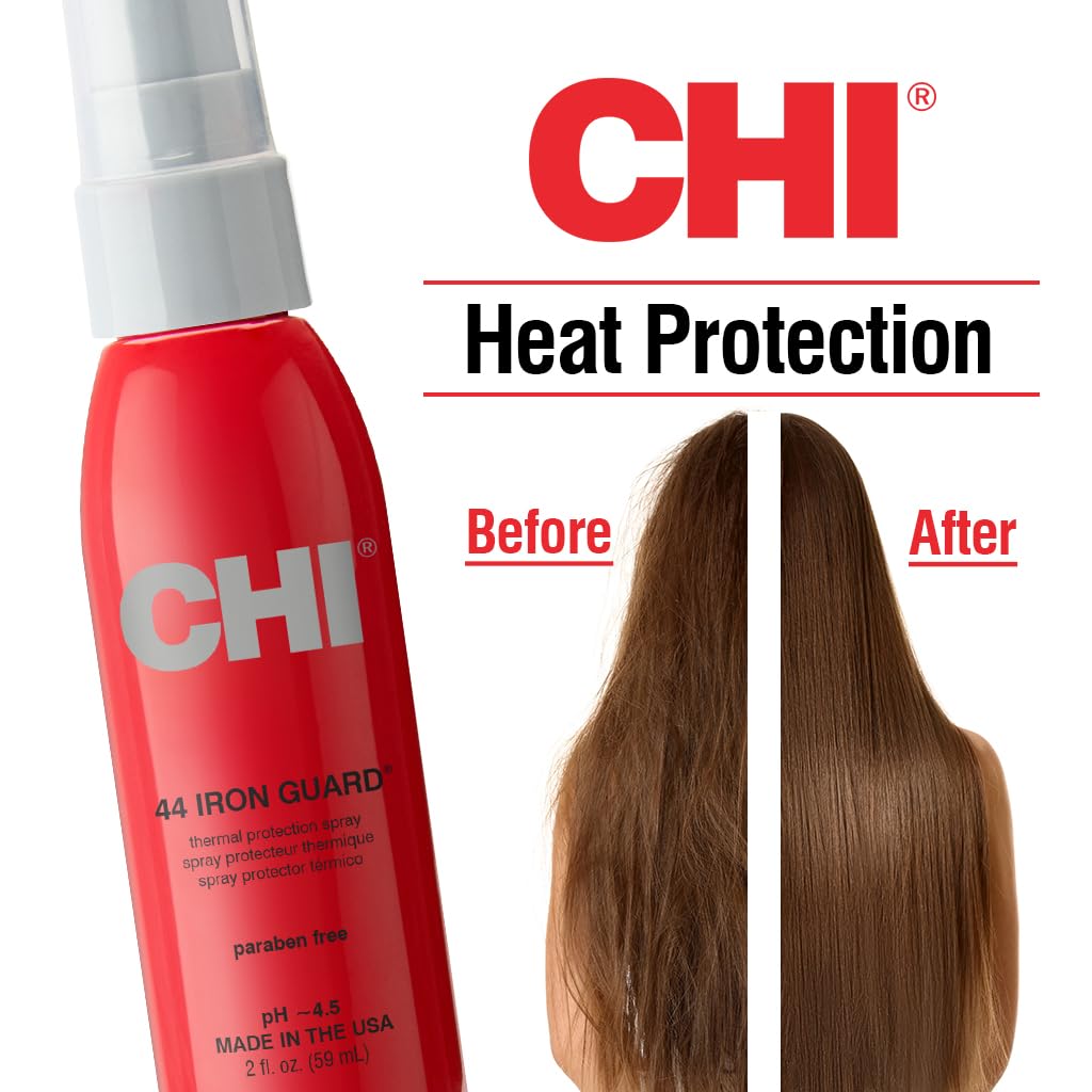 CHI 44 Iron Guard Thermal Protection Spray, Nourishing Formula Helps Resist Heat Damage to Hair & Tame Frizz, 2 Oz - Image 6