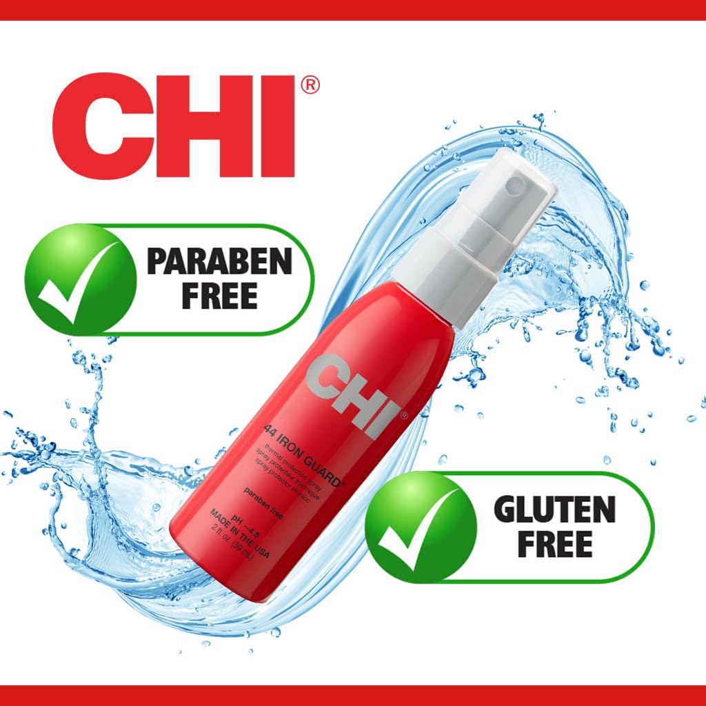 CHI 44 Iron Guard Thermal Protection Spray, Nourishing Formula Helps Resist Heat Damage to Hair & Tame Frizz, 2 Oz - Image 9