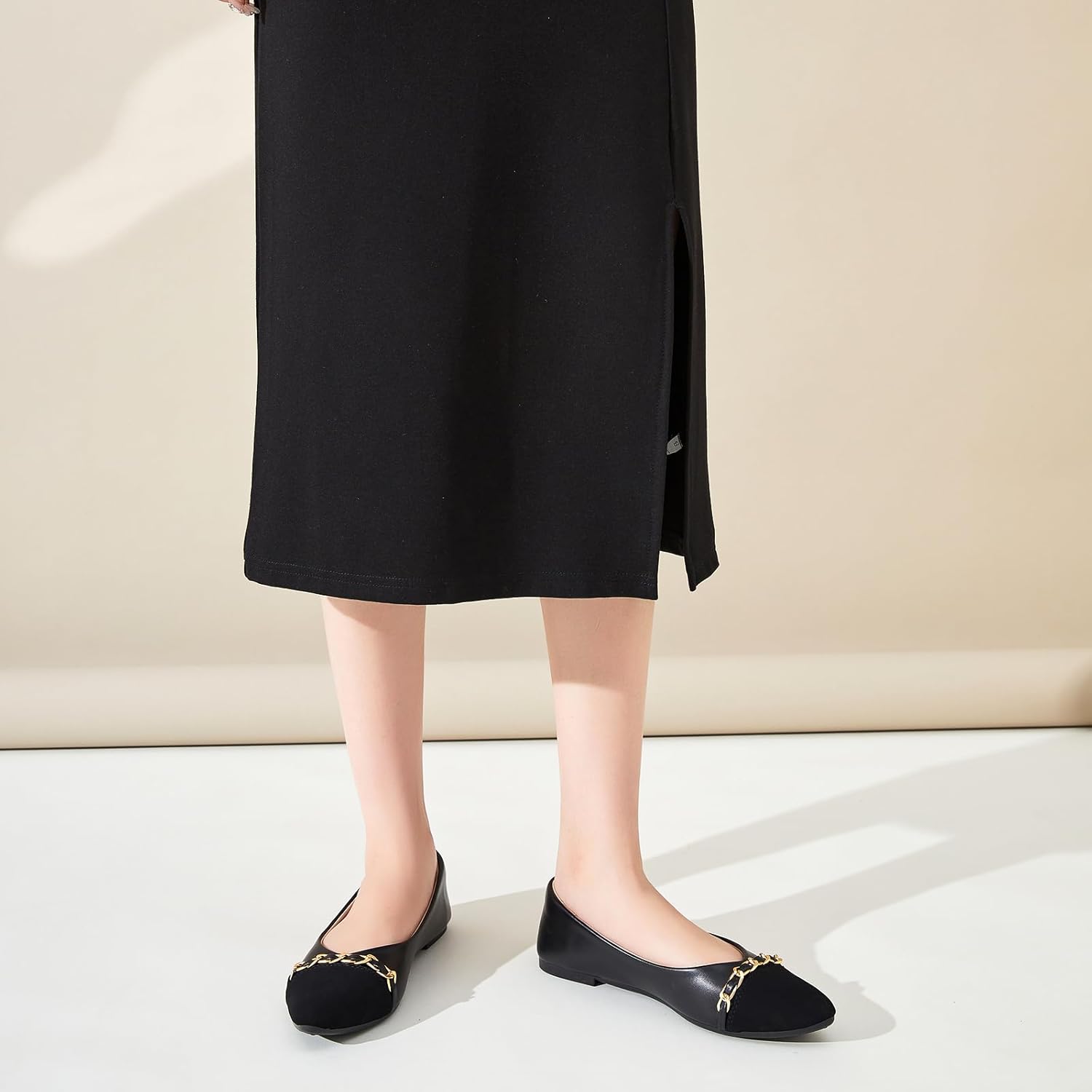 FINIWOR Ballet Flat Shoes for Womens,PU Leather Womens Loafers,Women Pointed Toe Dress Flat Shoes Casual, Comfortable Slip on Flats Shoes Women - Image 9