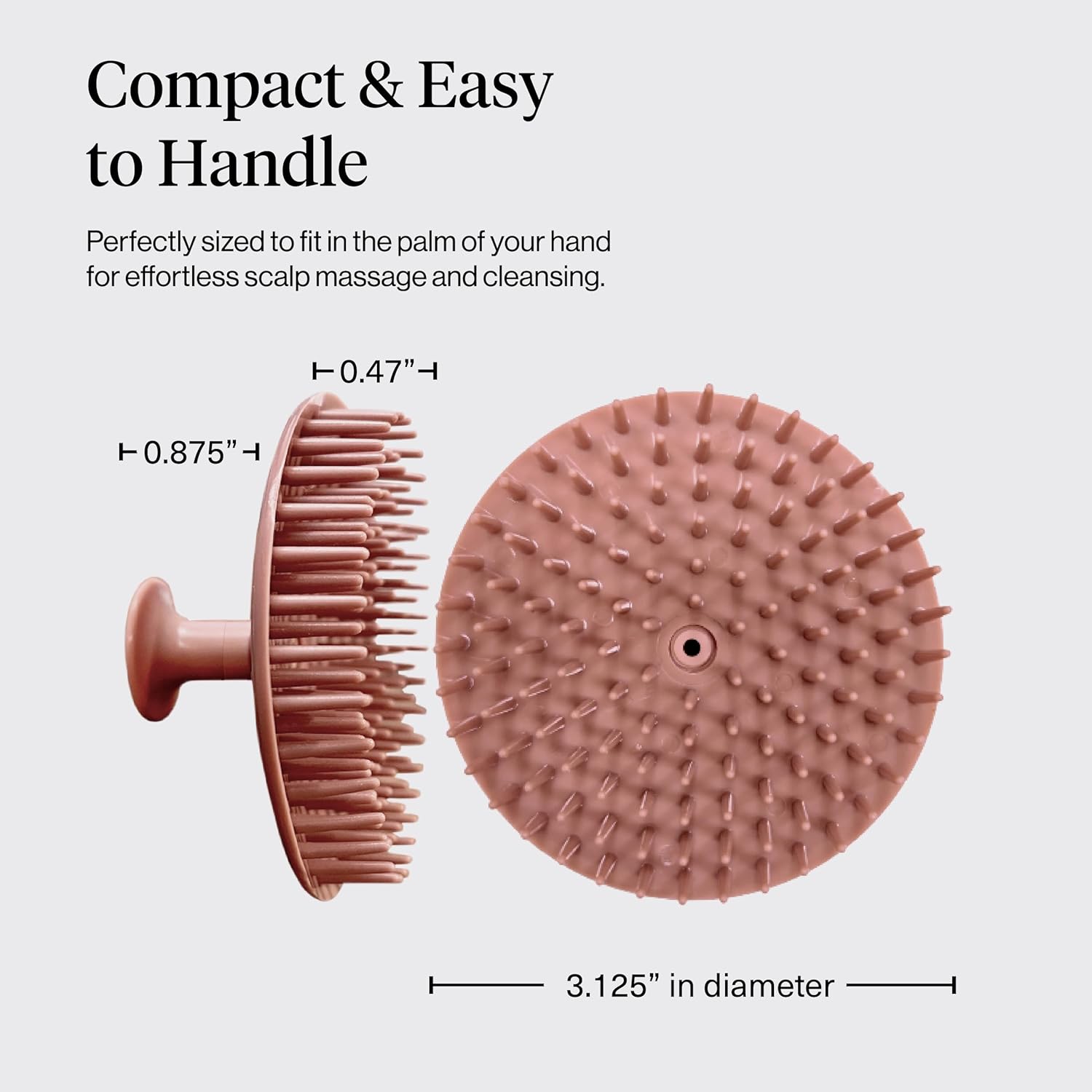 Kitsch Scalp Massager for Hair Care - Scalp Scrubber, Shampoo Brush & Exfoliator for All Hair Types - Relaxing & Exfoliating - Terracotta - Image 3