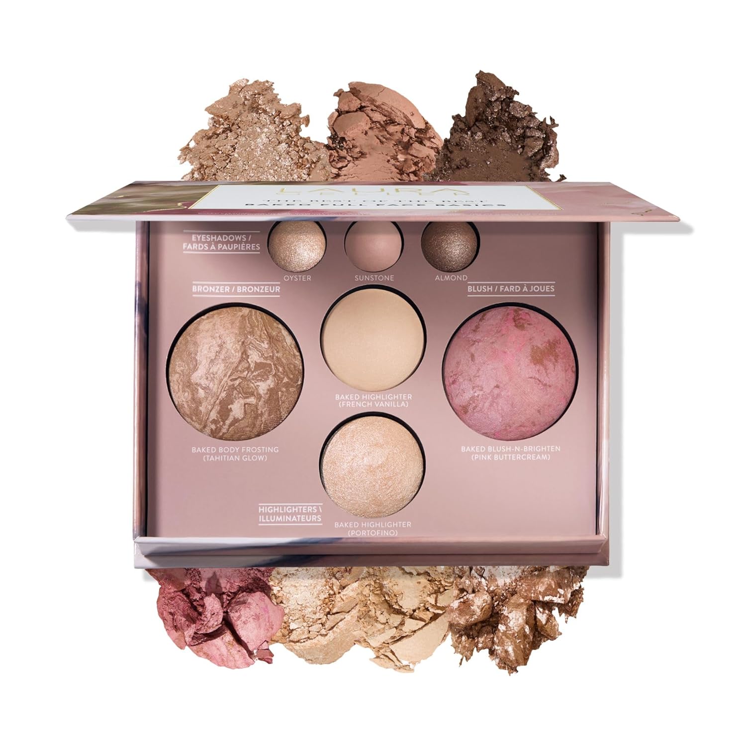 LAURA GELLER NEW YORK The Best of the Best Baked Palette - Full Size - Includes Bronzer, Blush, 2 Highlighters and 3 Eyeshadows - Travel-Friendly - Image 2