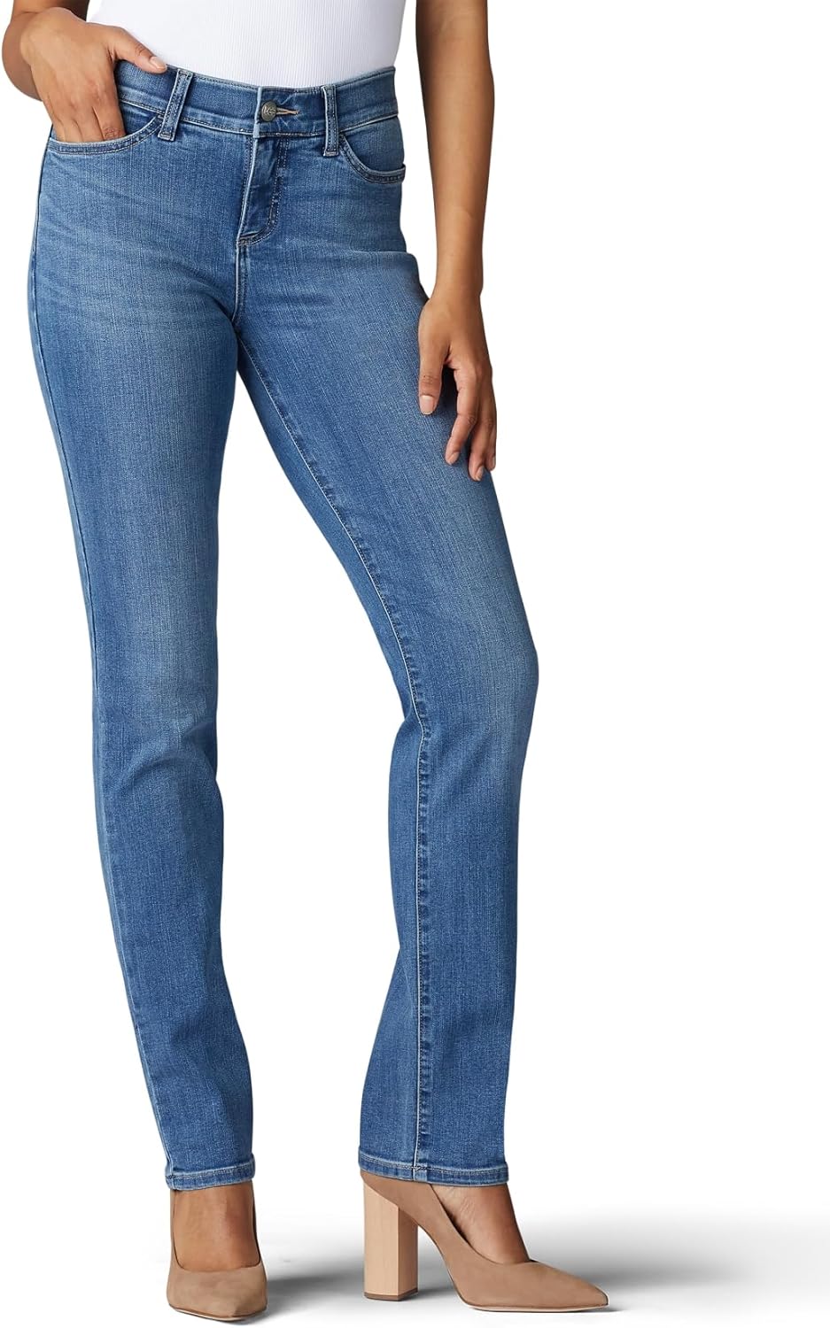 Lee Womens Ultra Lux Comfort with Flex Motion Straight Leg Jean - Image 2