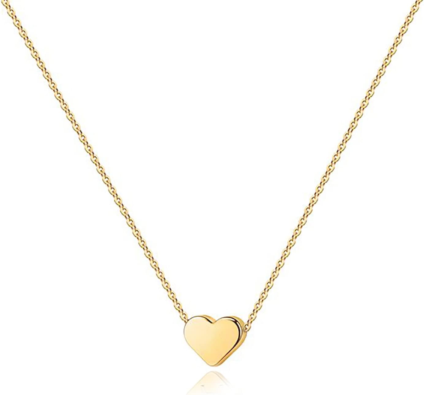 PAVOI 14K Gold Plated Cubic Zirconia Heart Necklace | Cute Dainty Love Pendant Necklaces for Women - Image 2