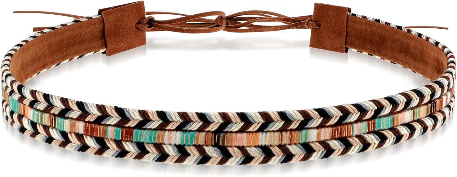 0.78×52 Inch Hat Bands for Women Cowboy Hat Band, Cowboy Hat Band for Men Ethnic Western Rural Hat Belts Western Hat Band for Women Men Cowgirl Rope Belt (Braid) - Image 9