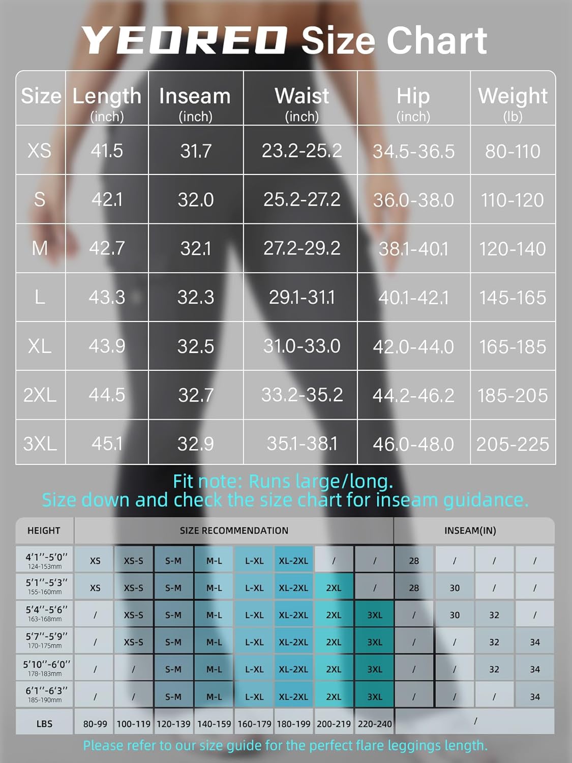 YEOREO CoreFlex Women Workout Flare Leggings with Pockets Hidden Scrunch High Waisted Cargo Gym Yoga No Front Seam Leggings - Image 7