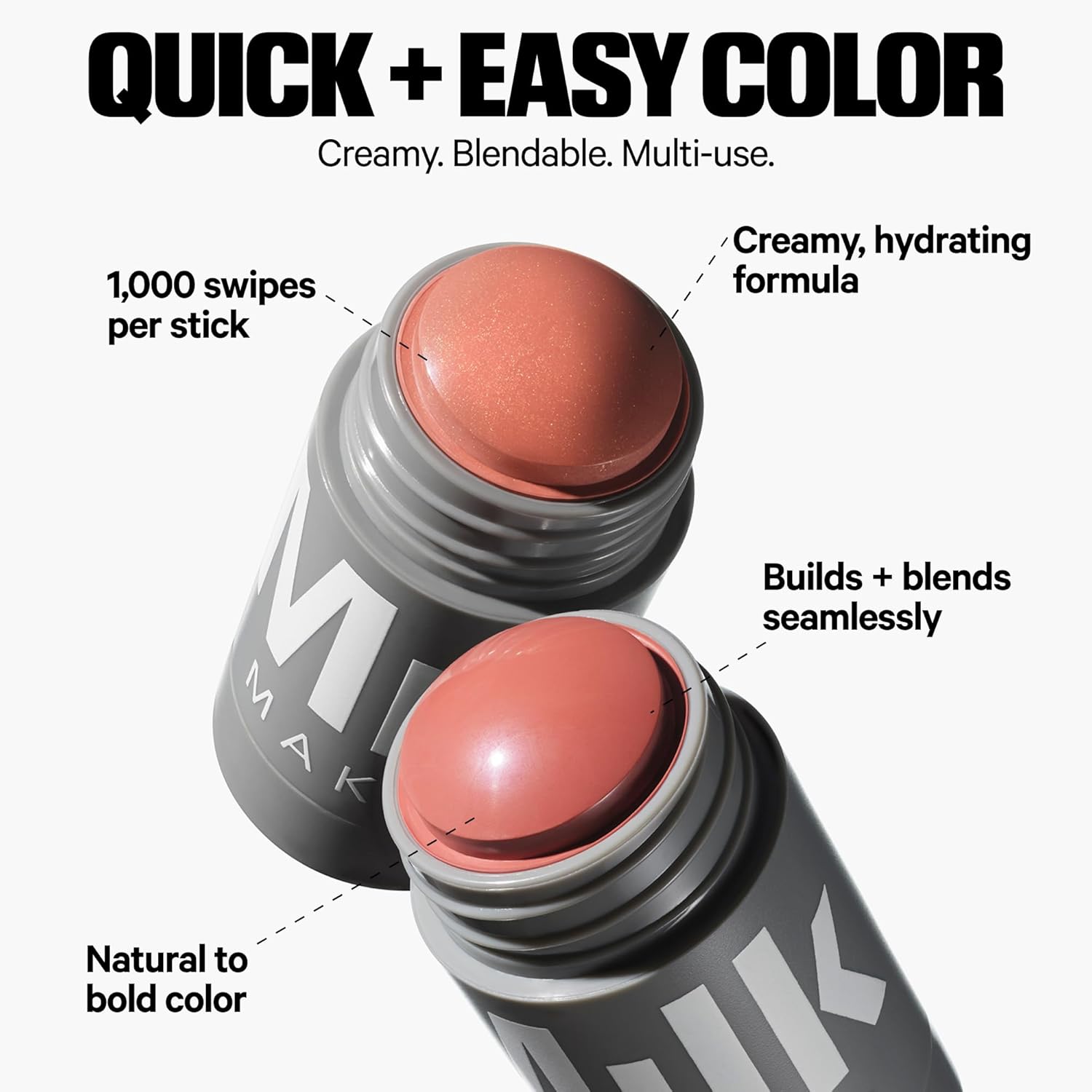 Milk Makeup Lip + Cheek Stick – Buildable Cream Blush + Lip Color w/Hydrating Mango Butter + Avocado Oil for a Natural Flush – Long-Lasting, Multiuse, Vegan Formula - Image 3