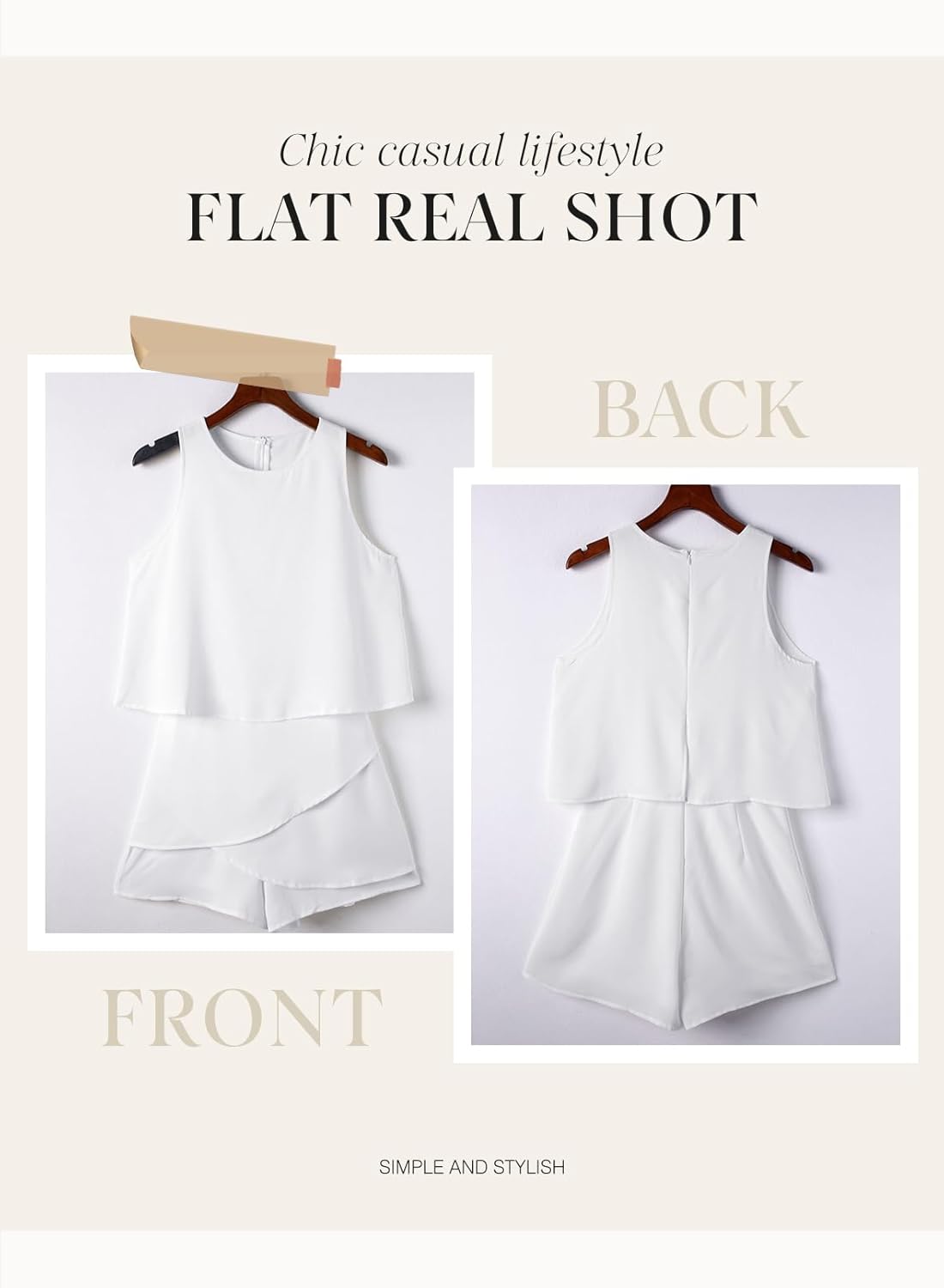 Dokotoo Womens Summer Jumpsuits 2026 Casual Ruffle Chiffon Sleeveless Rompers - Image 6