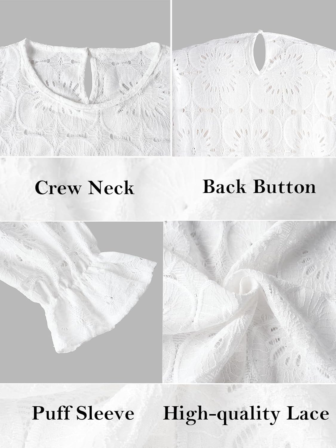 CUPSHE Women's Eyelet Long Sleeve Tops Shirts Dressy Hollow Out Crochet Lace Embroidered Blouses 2026 Fashion - Image 9