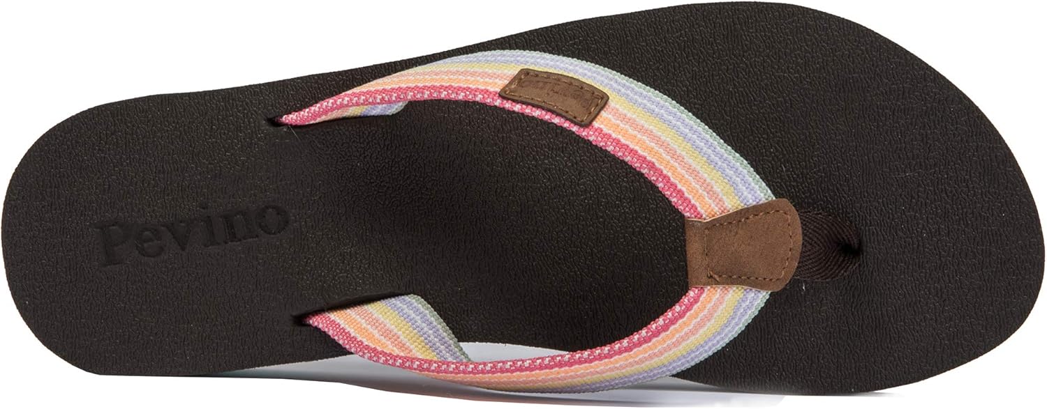 Pevino Women's Orthotic Flip Flops,Casual Comfortable Yoga Mat Thong Sandal with Arch Support - Image 5