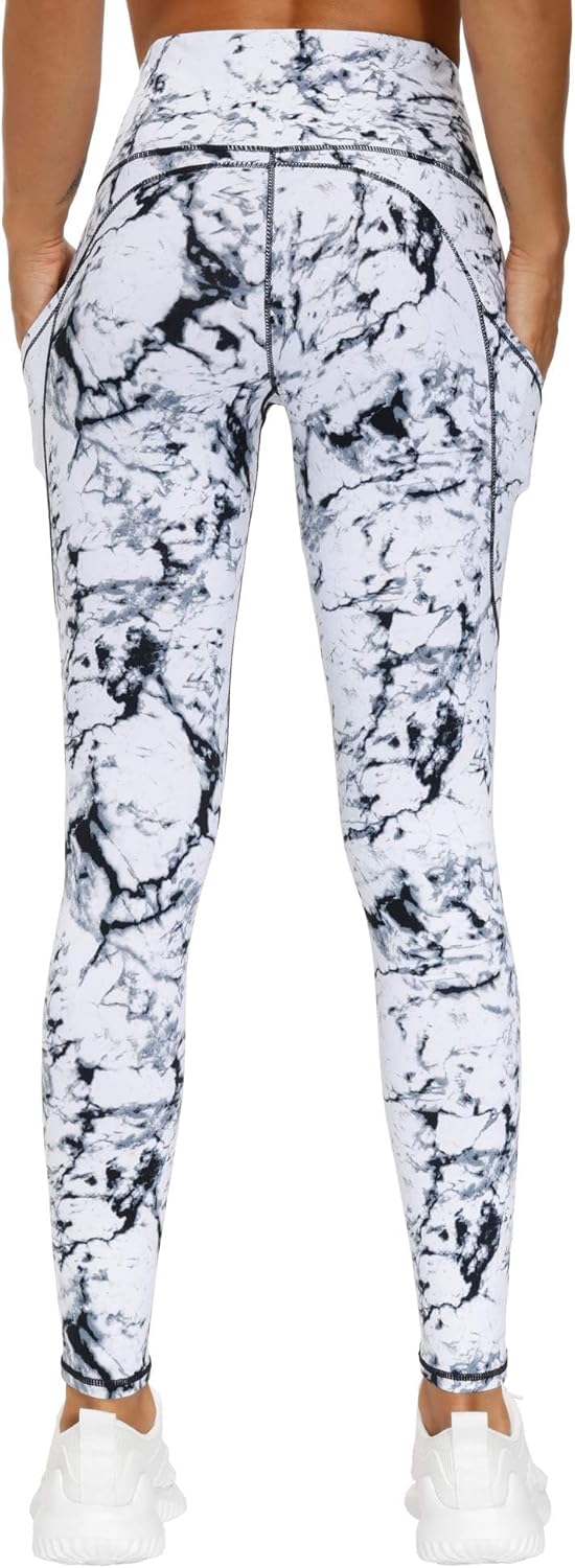 THE GYM PEOPLE Thick High Waist Yoga Pants with Pockets, Tummy Control Workout Running Yoga Leggings for Women - Image 4