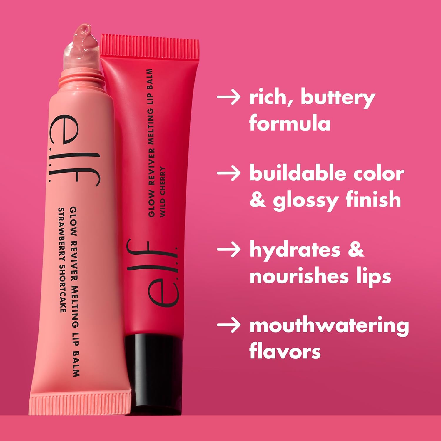 e.l.f. Glow Reviver Melting Lip Balm, Hydrating Tinted Lip Balm For A Glossy Finish & Soft, Supple Lips, Vegan & Cruelty-Free, Blackberry Sorbet - Image 4
