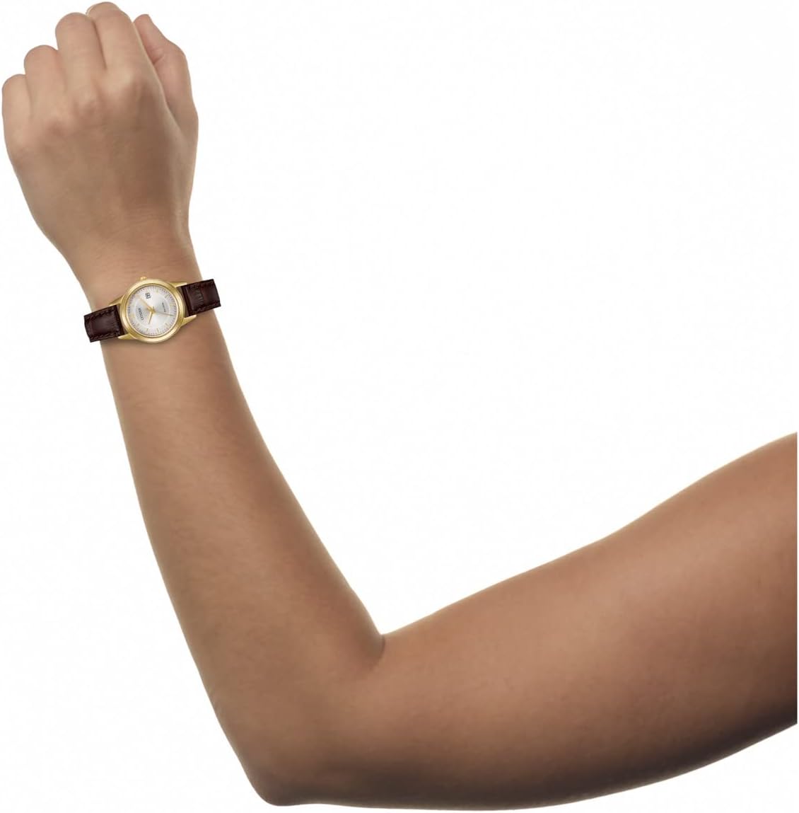 Citizen Ladies' Eco-Drive Classic Leather Strap Watch with 3-Hand Date - Image 4