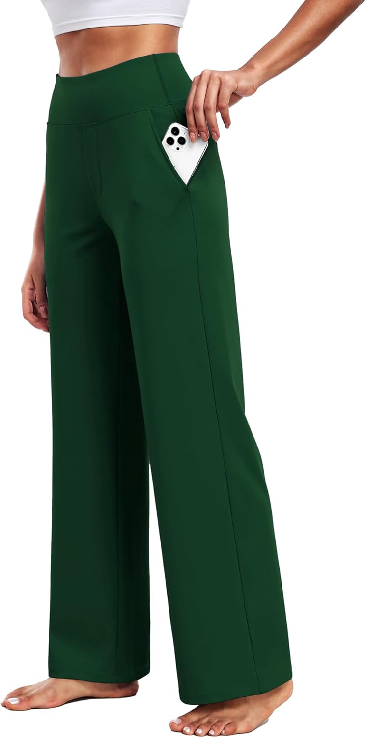 CADMUS High Waist Yoga Pants Women Wide Leg Pants with Pockets Stretch Dress Casual Sweatpants Petite/Regular/Tall - Image 6