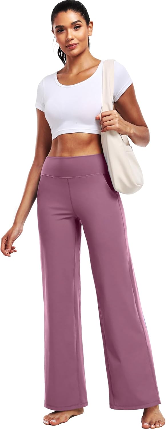 CADMUS Thick Yoga Pants for Women Wide Leg Trousers High Waist Stretch Casual Lounge - Image 4