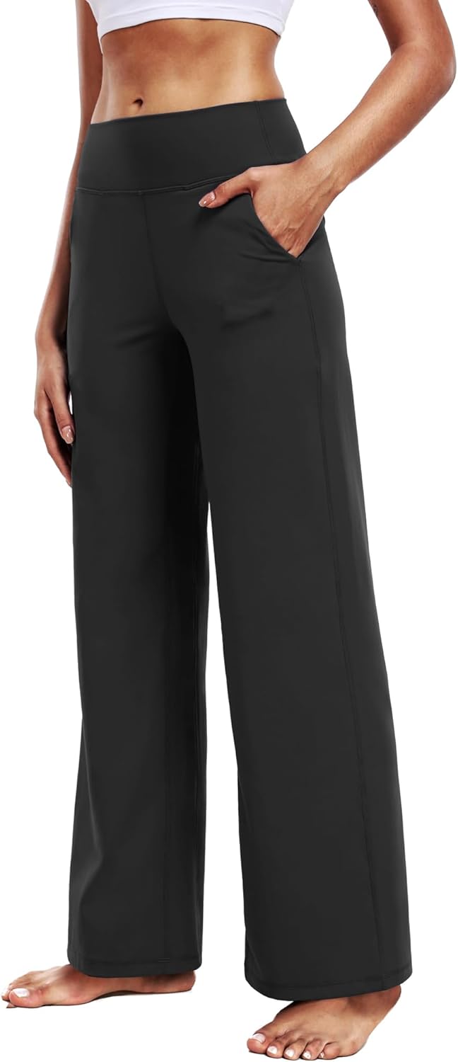 CADMUS Thick Yoga Pants for Women Wide Leg Trousers High Waist Stretch Casual Lounge - Image 7