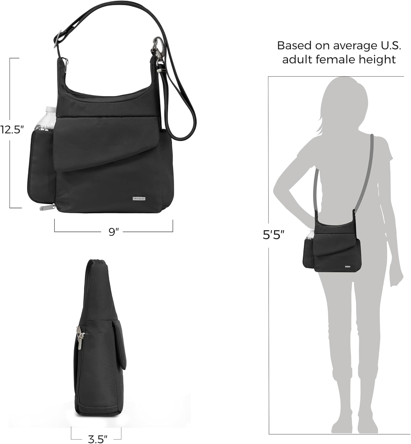 Travelon Anti-Theft Classic Messenger Bag - Image 4