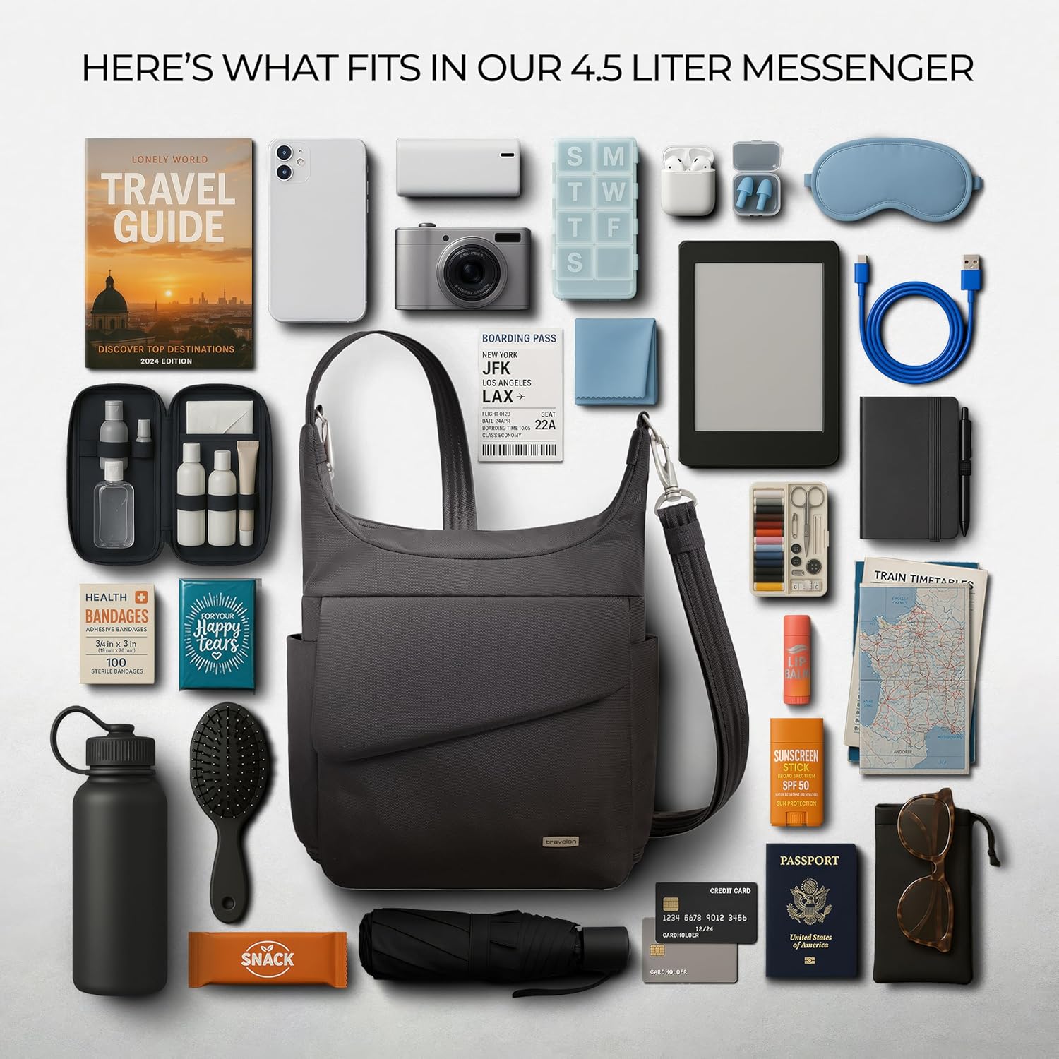 Travelon Anti-Theft Classic Messenger Bag - Image 6