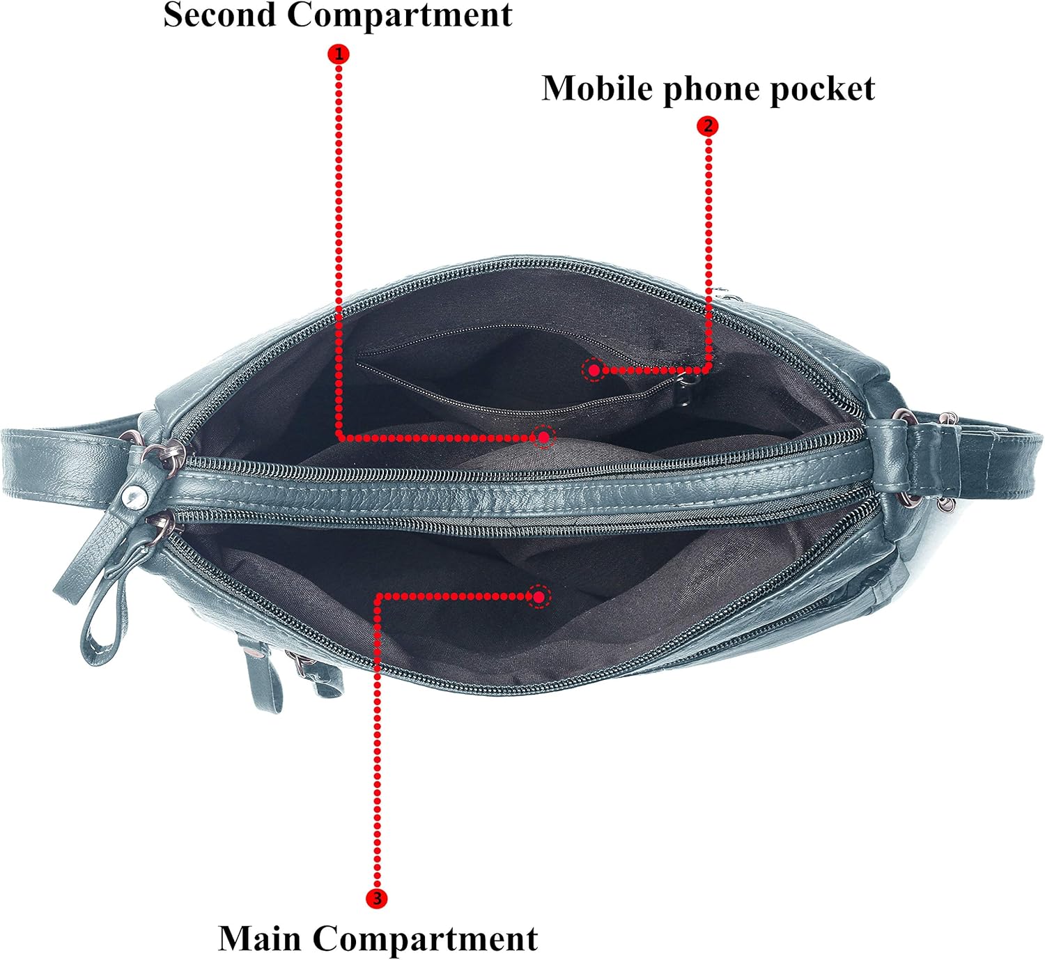 VOLGANIK ROCK Purses for Women Soft PU Leather Shoulder Bag Ladies Crossbody Purse and handbags Lightweight Pocketbook - Image 8