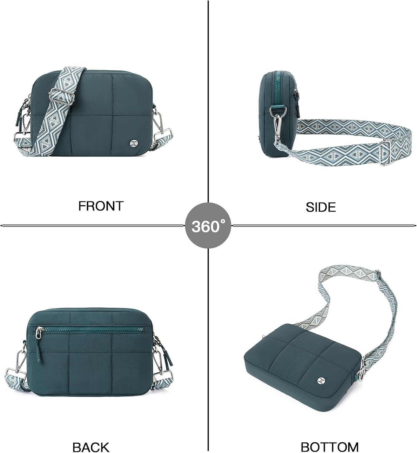 Telena Crossbody Bags for Women Cross Body Purse with Guitar Strap Lightweight Puffer Shoulder Bag for Travel - Image 7