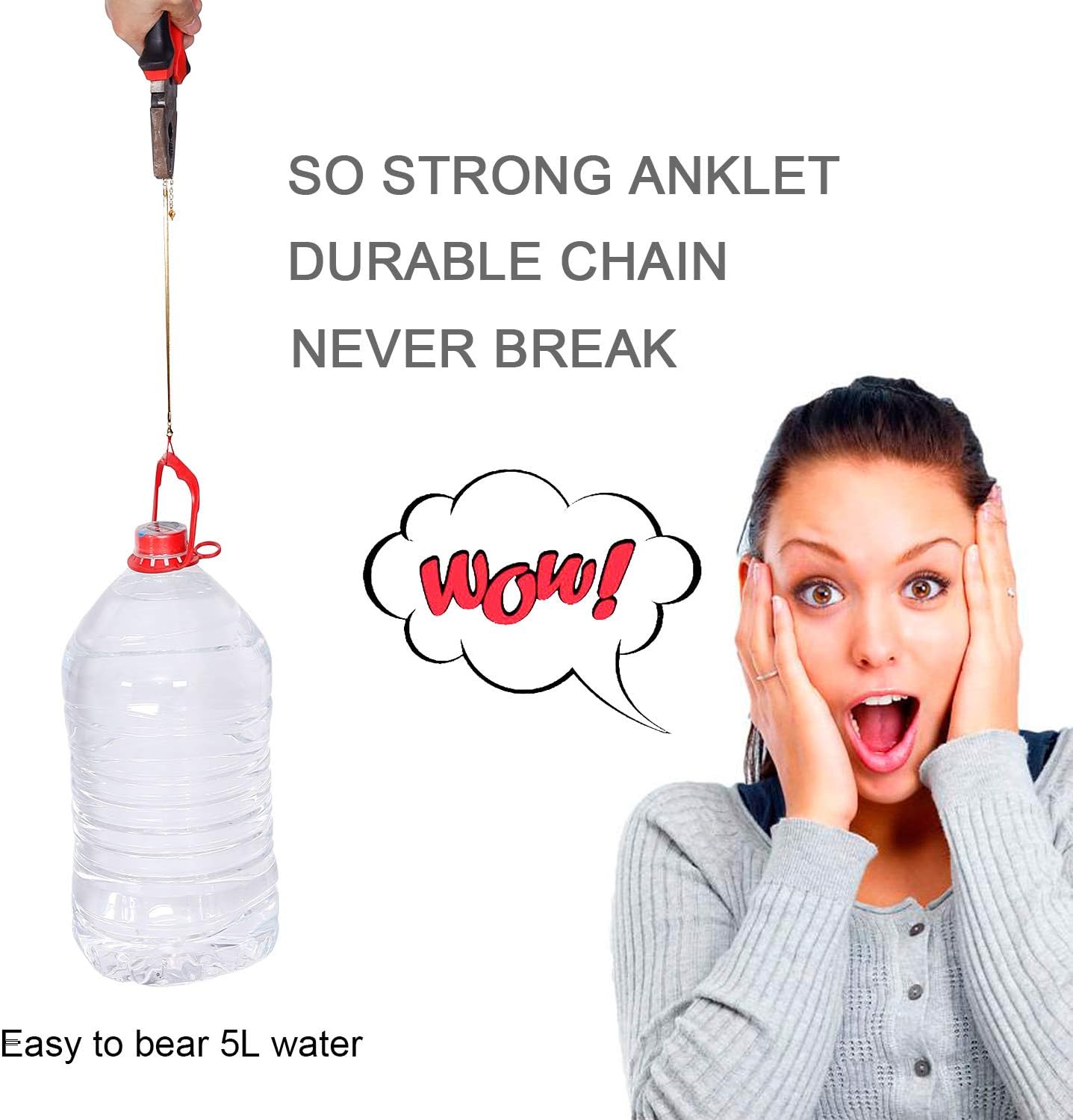 Gold Anklets for Women Waterproof,18K Gold Plated Anklet for Women Snake Chain Link Dainty Ankle Bracelets Summer Beach Jewelry - Image 3