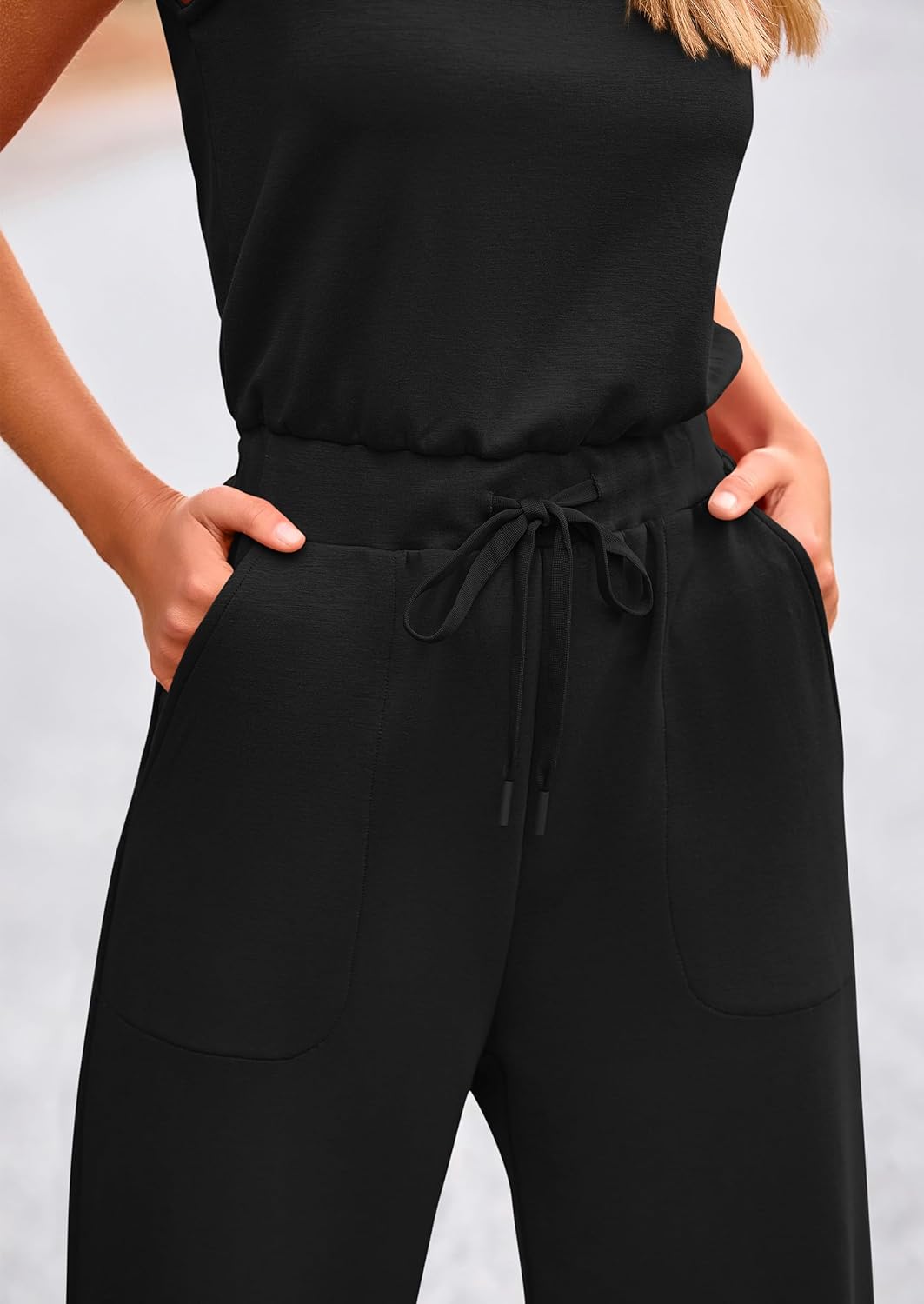 PRETTYGARDEN Jumpsuits for Women Casual 2026 Summer Sleeveless Wide Leg Pants Rompers One Piece Beach Vacation Spring Outfits - Image 6