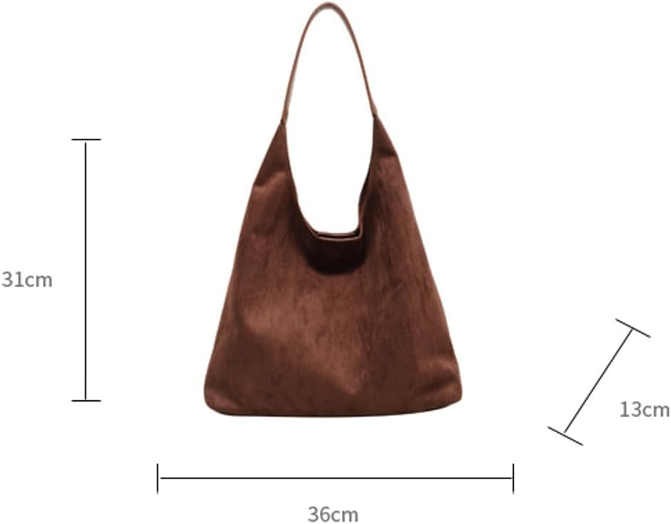 Womens Fashion Suede Shoulder Bags Large Tote Bag Retro Purse Handbag Casual Work Ladies Top Handle Satchel - Image 7