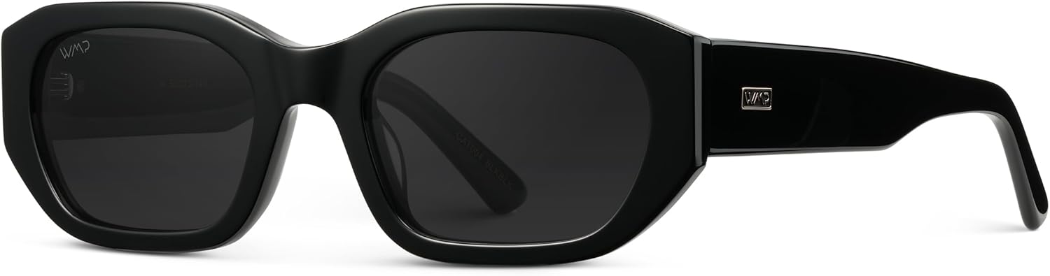 WearMe Pro - Women's Chunky Narrow Rectangular Sunglasses - Polarized, Lightweight Acetate, 100% UV Protection - Image 7