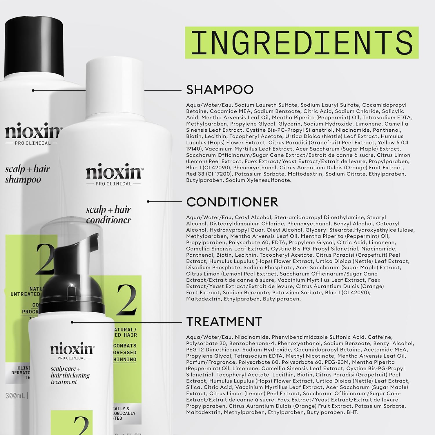 Nioxin Scalp + Hair Thickening System Kits | For Natural, Colored, & Damaged Hair with Light to Progressed Thinning | Strengthen & Boost Hair Density with Niacinamide & Biotin | 3 Month Supply - Image 10