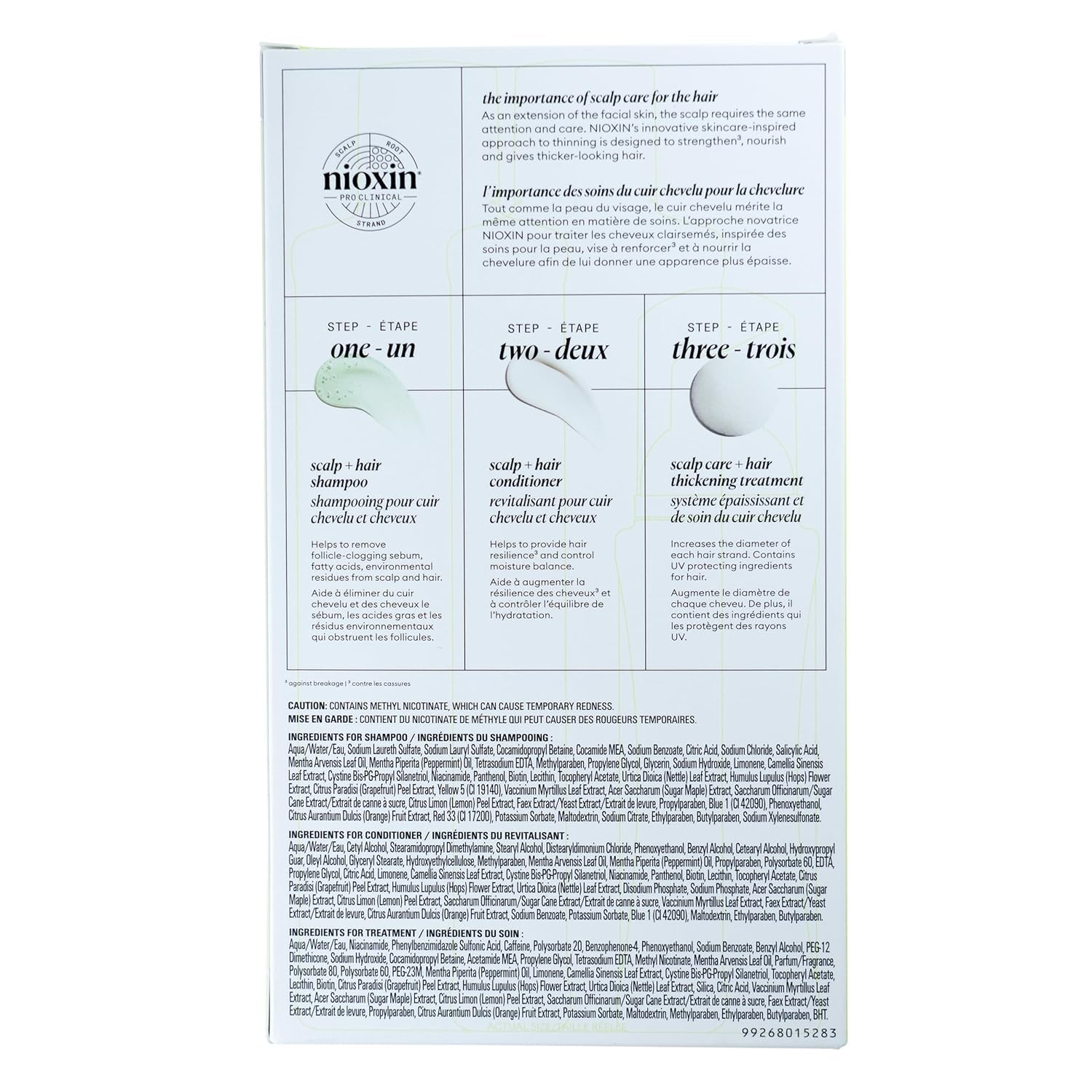 Nioxin Scalp + Hair Thickening System Kits | For Natural, Colored, & Damaged Hair with Light to Progressed Thinning | Strengthen & Boost Hair Density with Niacinamide & Biotin | 3 Month Supply - Image 12