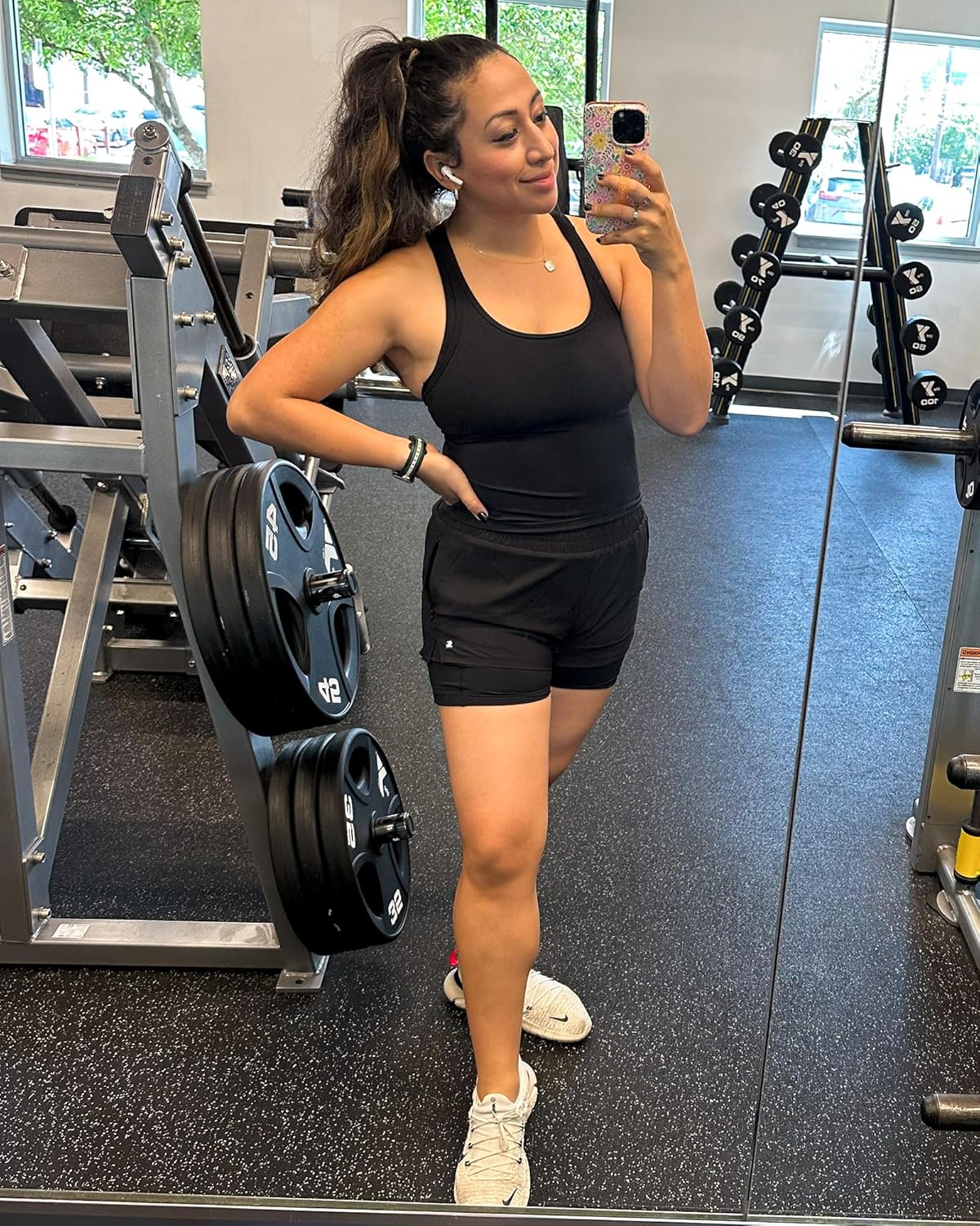 Stelle Women 2 in 1 Running Shorts High Waisted Athletic Shorts Gym Workout Shorts with Liner Zipper Pockets - Image 6